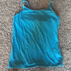 Blue sparkle tank top